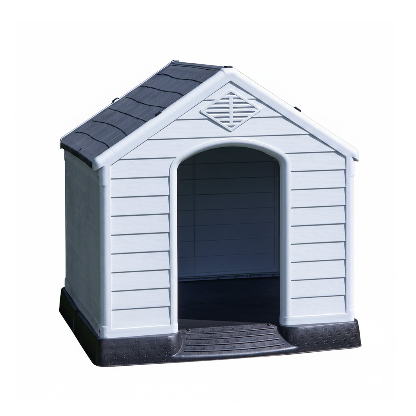 82 x 76cm Samuel Alexander Small Outdoor Plastic Dog House with Raised Bed