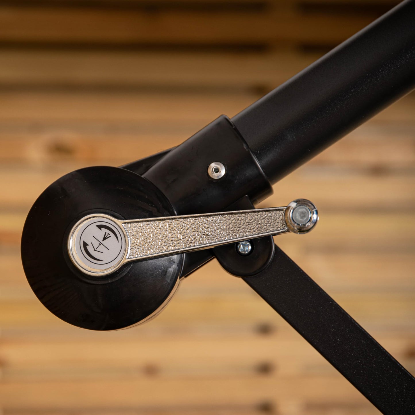 Factory Seconds 3m Cantilever Parasol in Black with Crank Handle for Patio Garden Banana Parasol with UV Protection Outdoor Umbrella Sun Shades for Garden