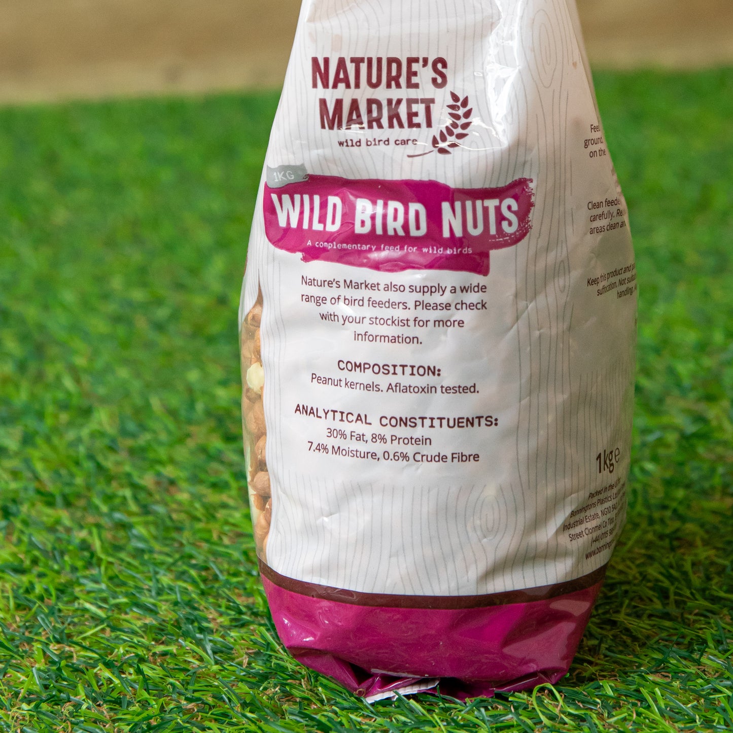 1kg Bag Garden Wild Bird Whole Nuts Feed