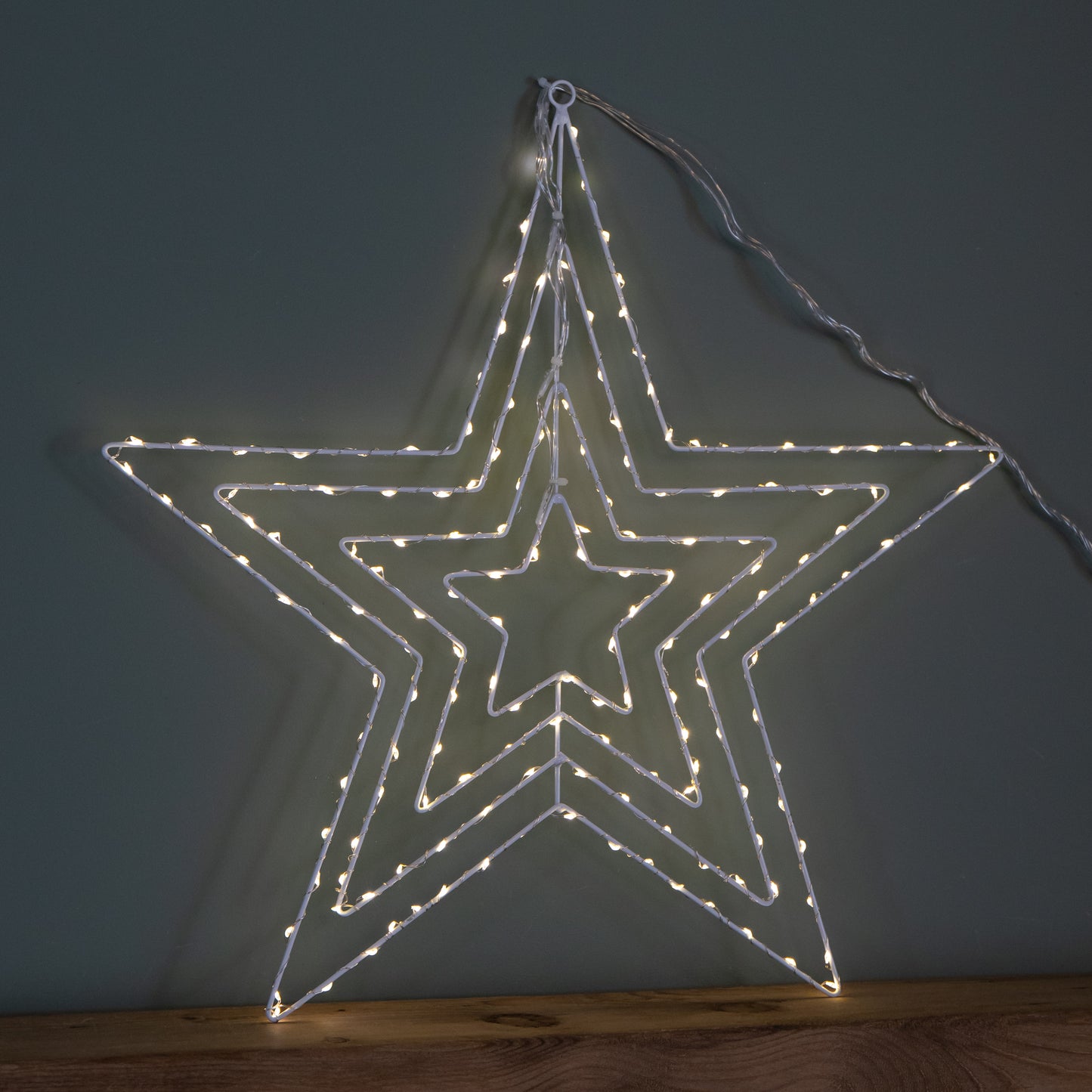 50 x 50cm Light up 4 Layered Christmas Star with 165 Warm White LEDs
