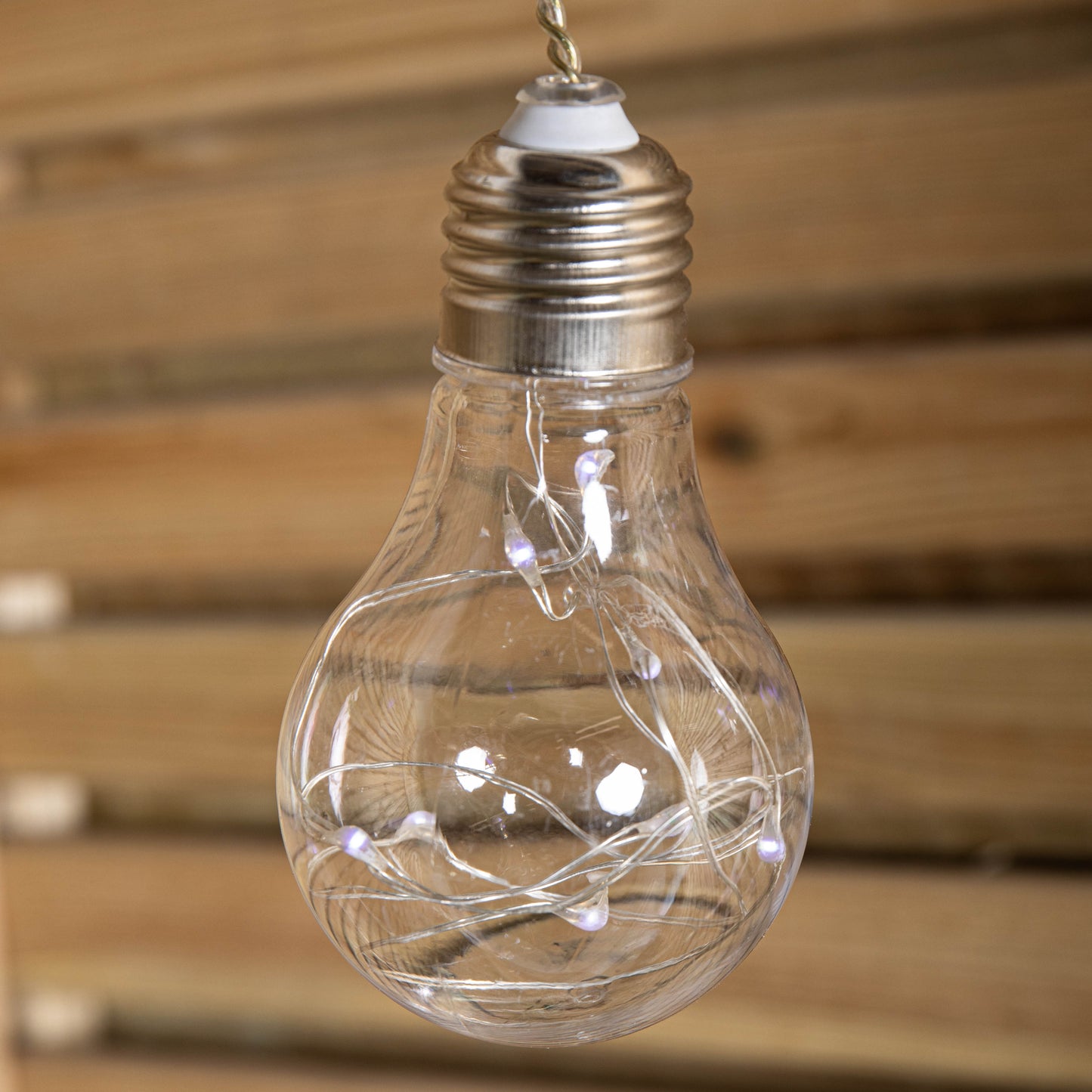 1.2m Set of 5 Battery Operated Light up Edison Style Bulbs with 40 Cool White LEDs