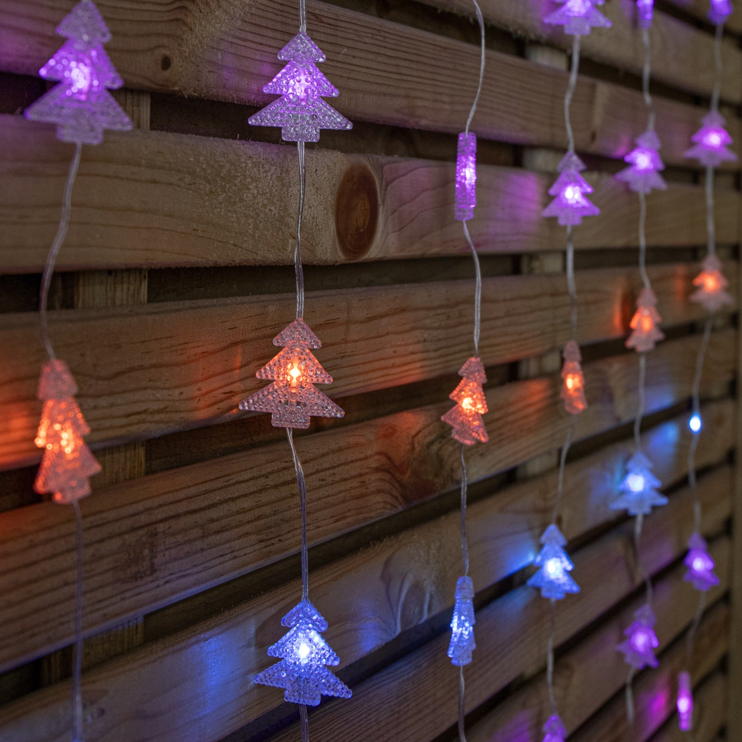 1.2m x 1.2m Light up FlexiBrights Christmas Tree Curtain Lights with 108 Rainbow LEDs