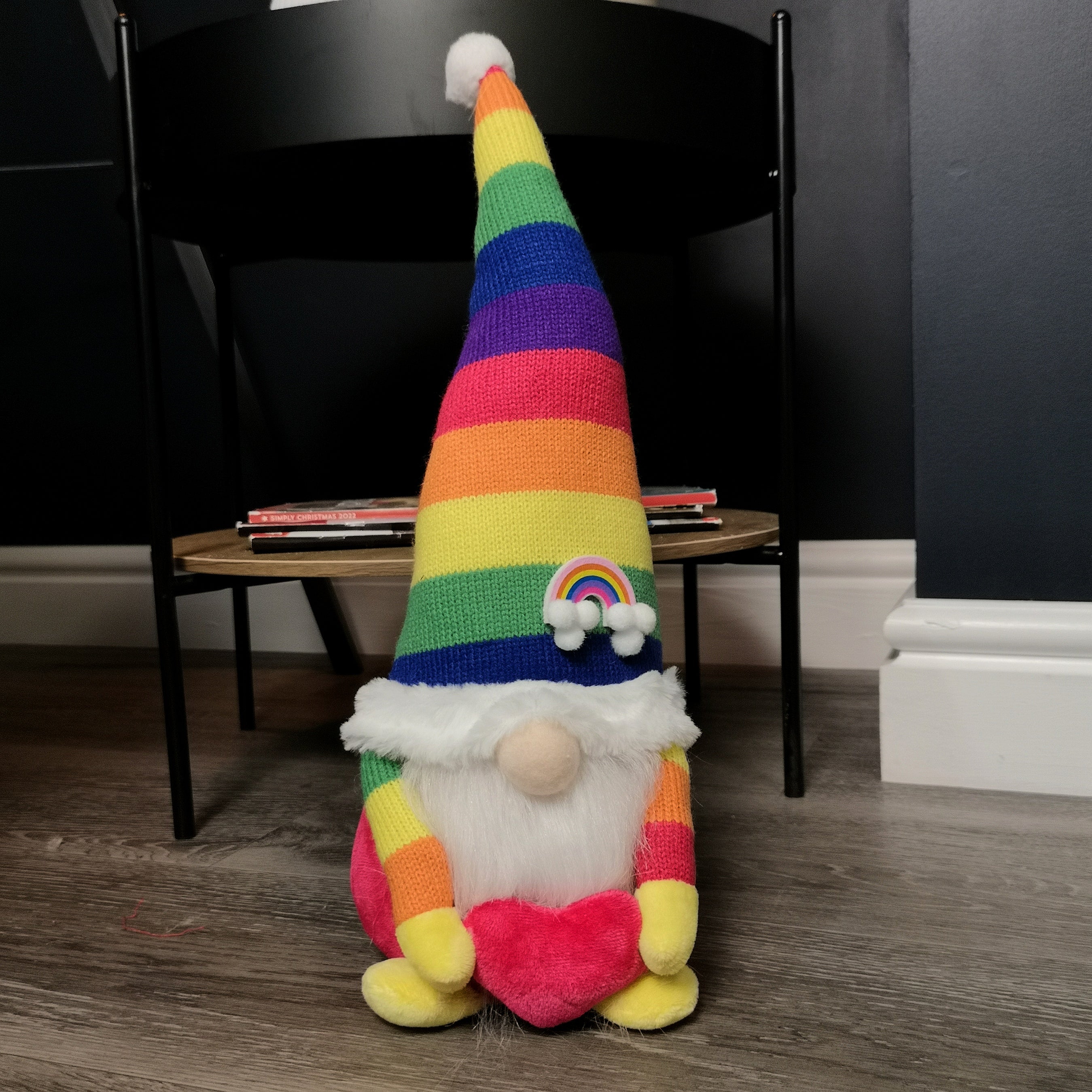 39cm Sitting Plush Rainbow Christmas Gonk Decoration