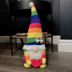 39cm Sitting Plush Rainbow Christmas Gonk Decoration