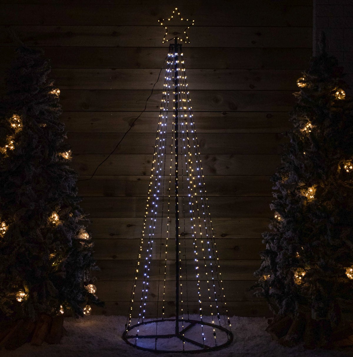3m Light up Christmas Pyramid Cone Tree with 997 White & Warm White LEDs