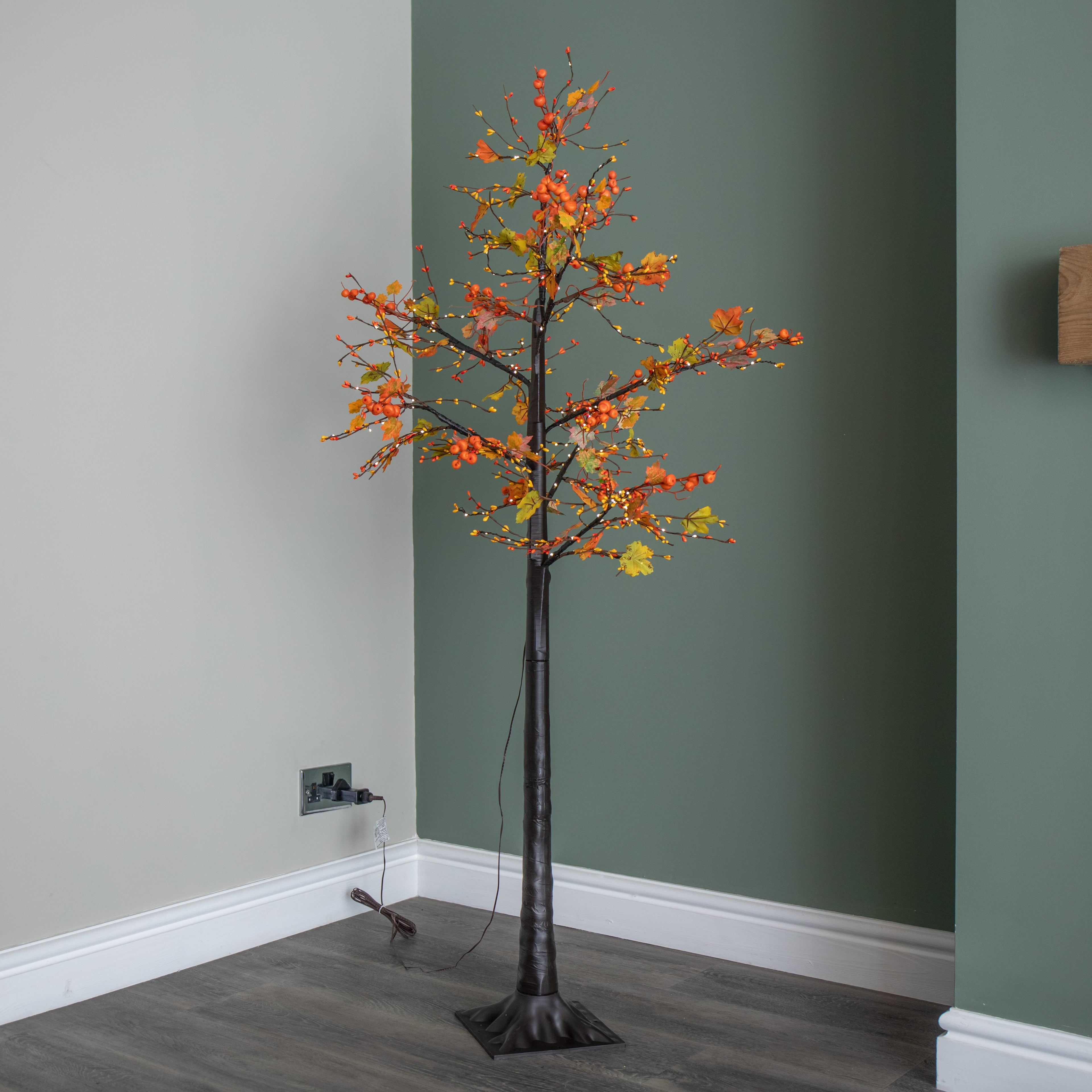 1.55m Light up Autumn Maple Leaf Tree with 180 Warm White LEDs