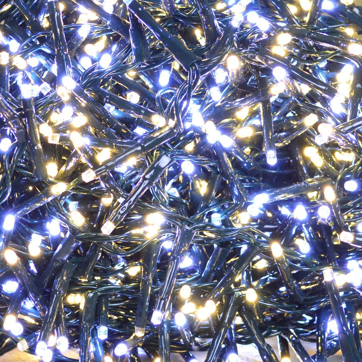 2000 LED 50m Premier TreeBrights Indoor Outdoor Christmas Multi Function Mains Operated String Lights with Timer in Cool & Warm White