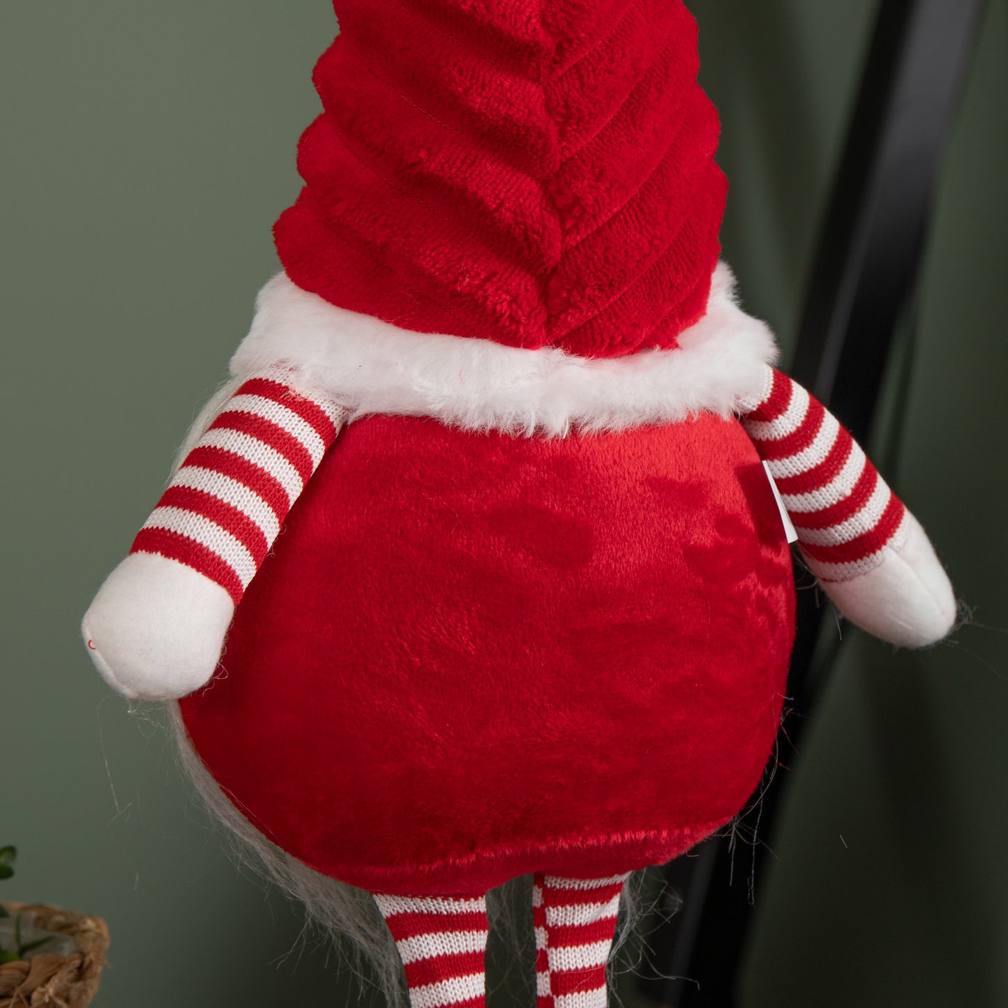 53cm Standing Plush Christmas Gonk with Grooved Hat in Red