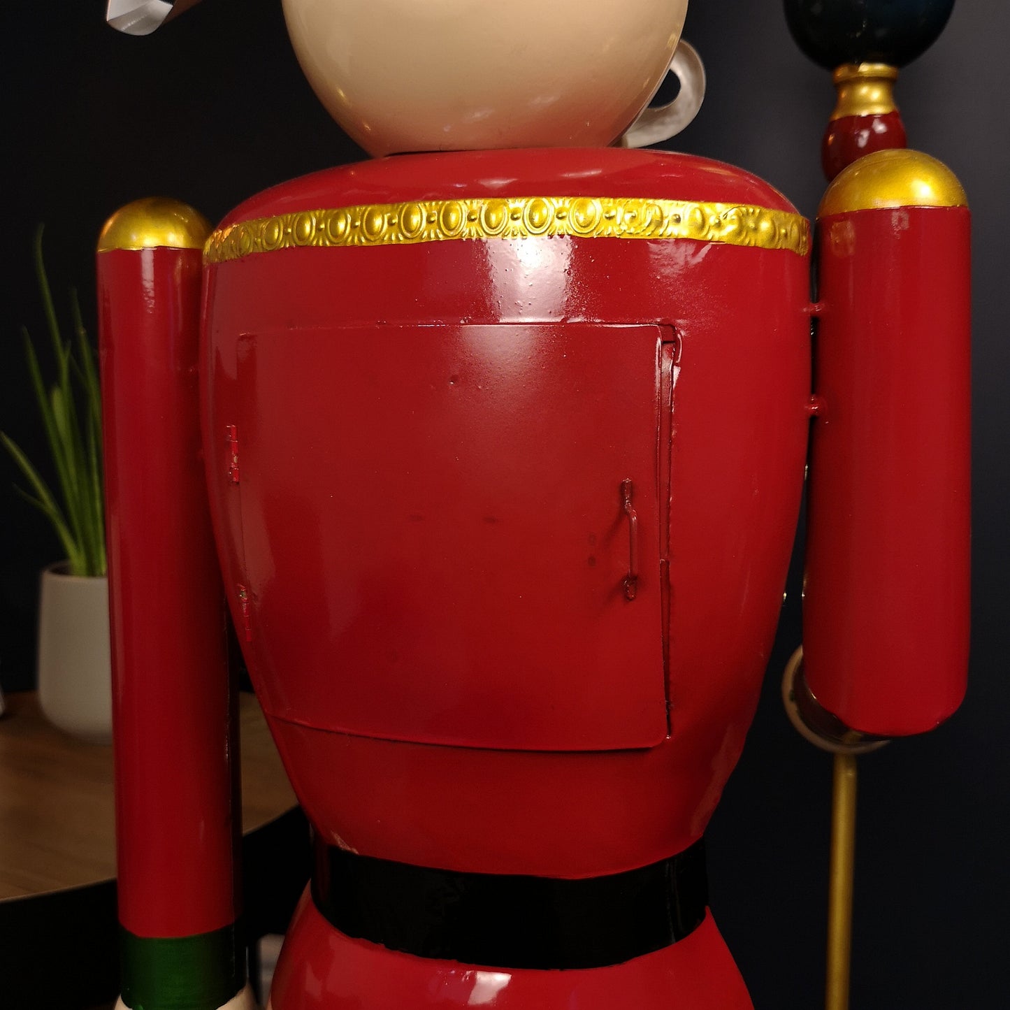 119cm Light Up Nutcracker Soldier LED Christmas Metal Ornament Home Decoration