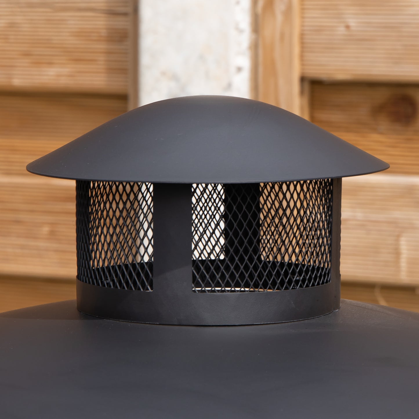 80cm Black Steel Firedancer Chiminea Fire Pit with Fire Poker