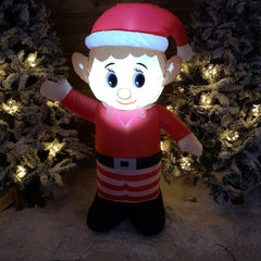 150CM Self Inflating LED Inflatable Christmas Elf Decoration