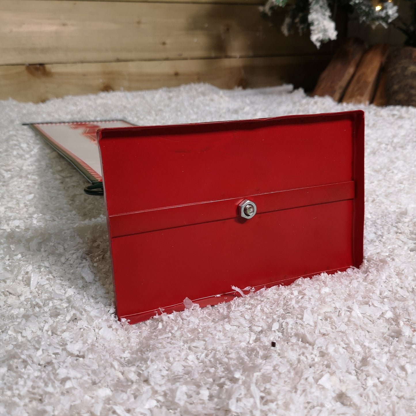 86cm Red and White Santa Stop Here Sign Christmas Decoration