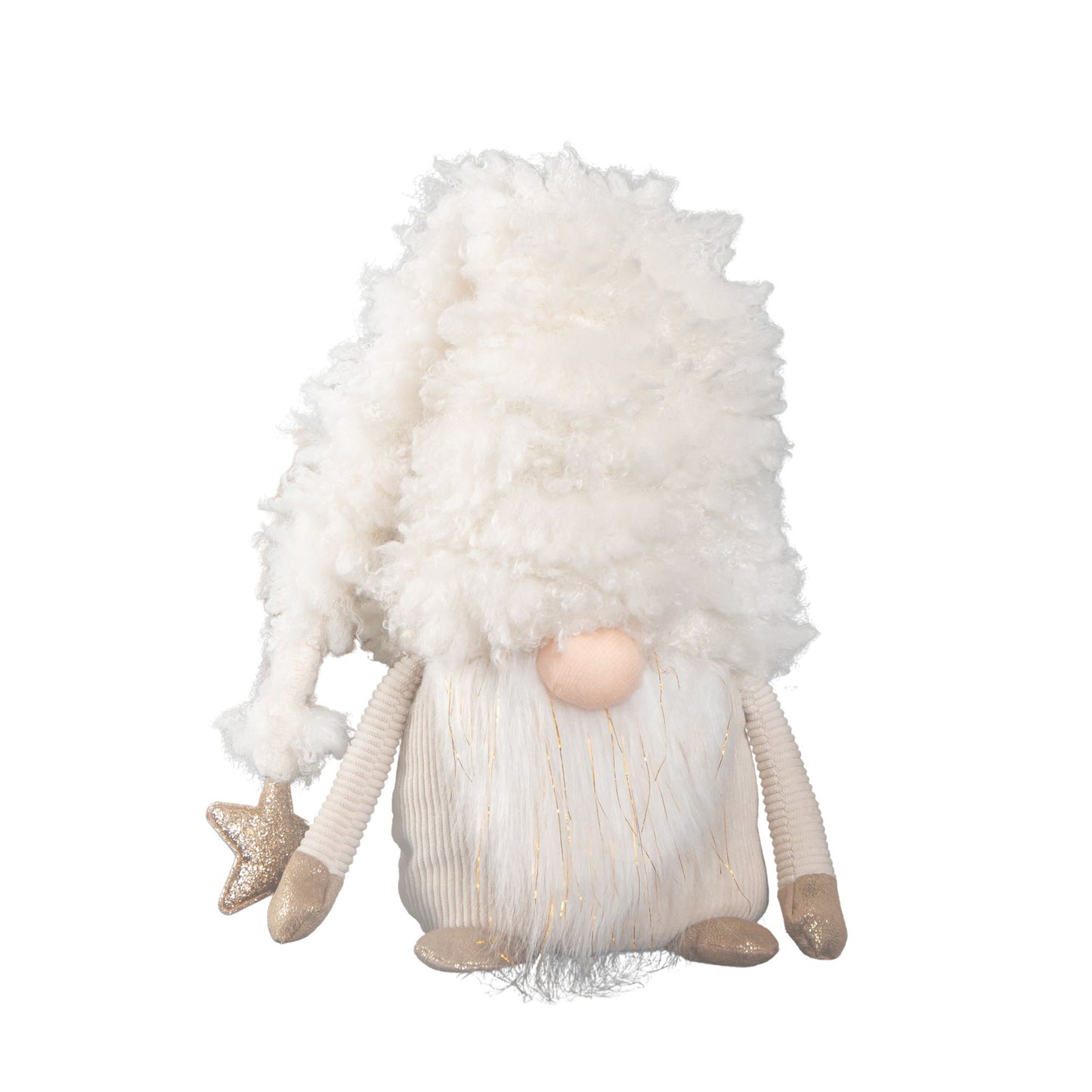 28cm White Super Soft Christmas Snow Gonk Decoration