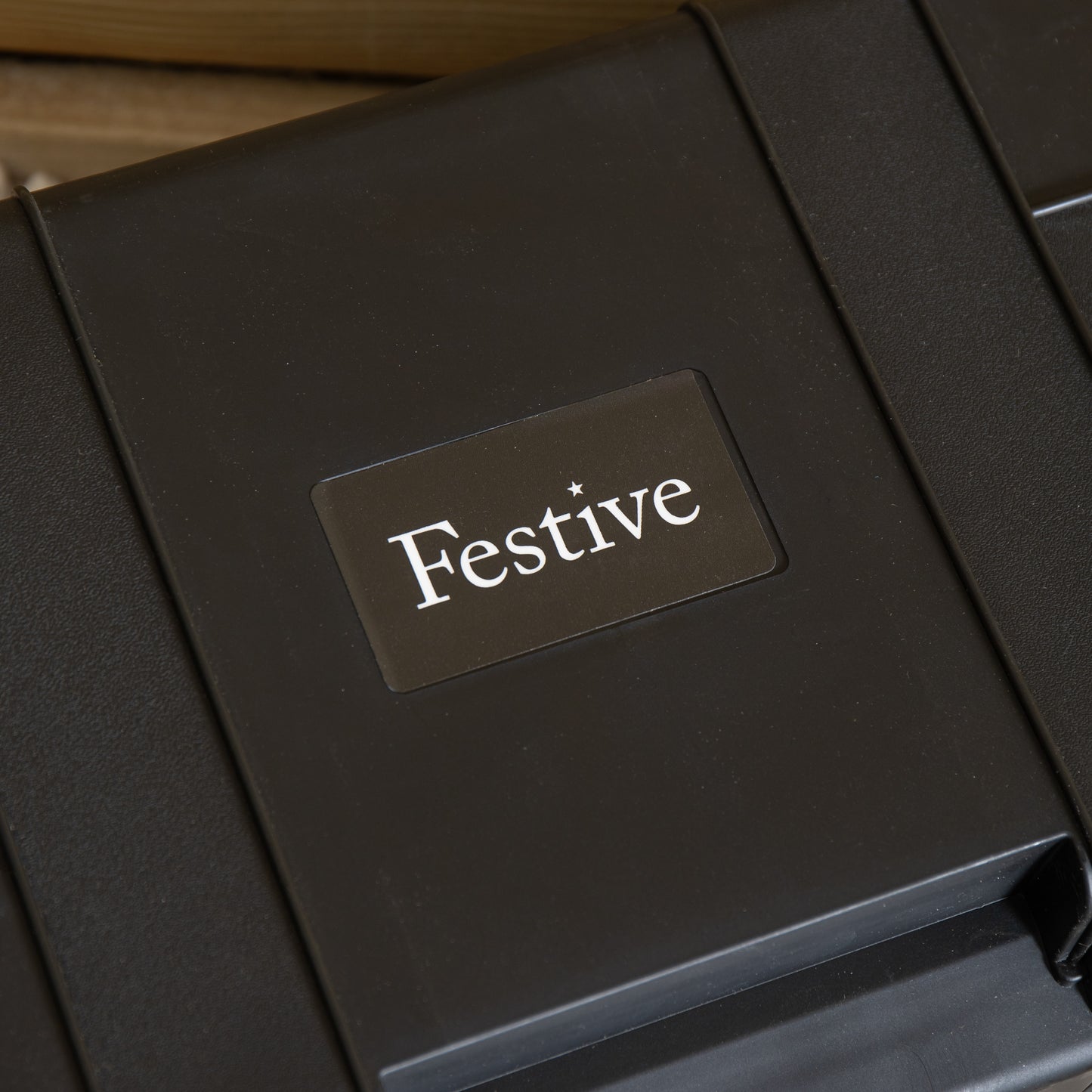 34cm x 21cm Large Black Outdoor Weatherproof Connection Box with Extension Cable