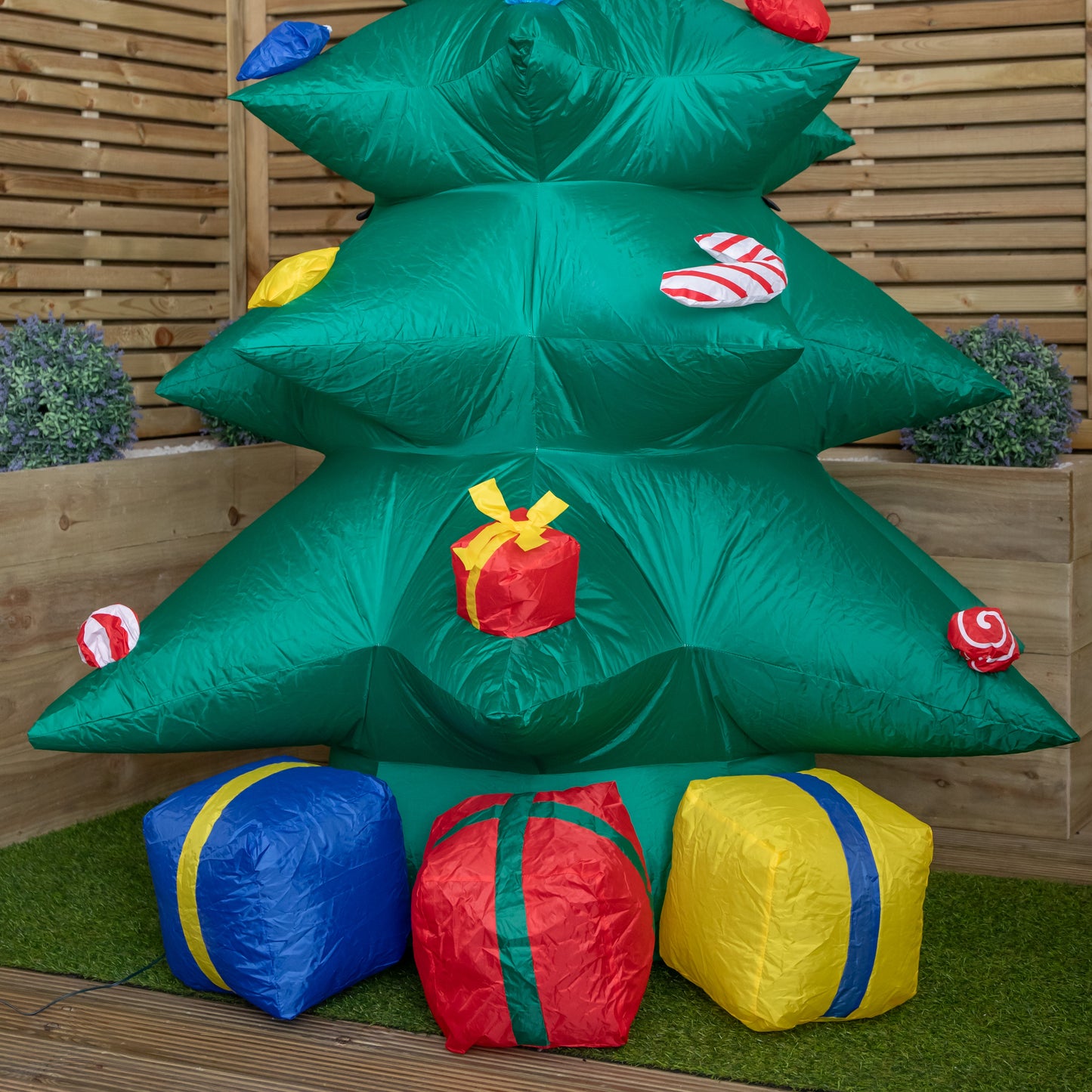 2.4m Tall Light up Christmas Tree Inflatable with Presents and LEDs