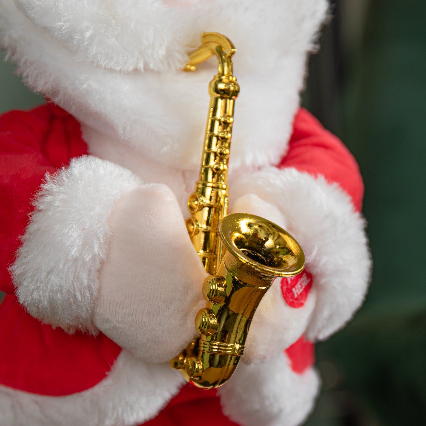 35cm Battery Operated Animated Dancing Santa with Saxophone Christmas Decoration