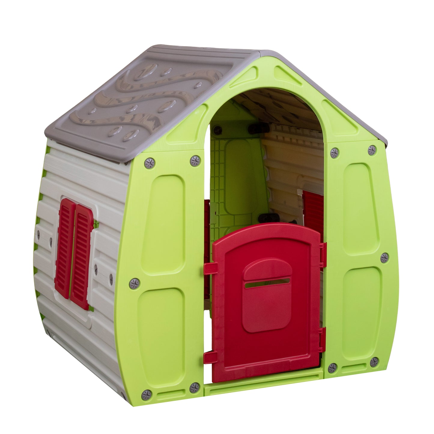 1.09m Green & White Plastic Magical Forest Wendy Playhouse