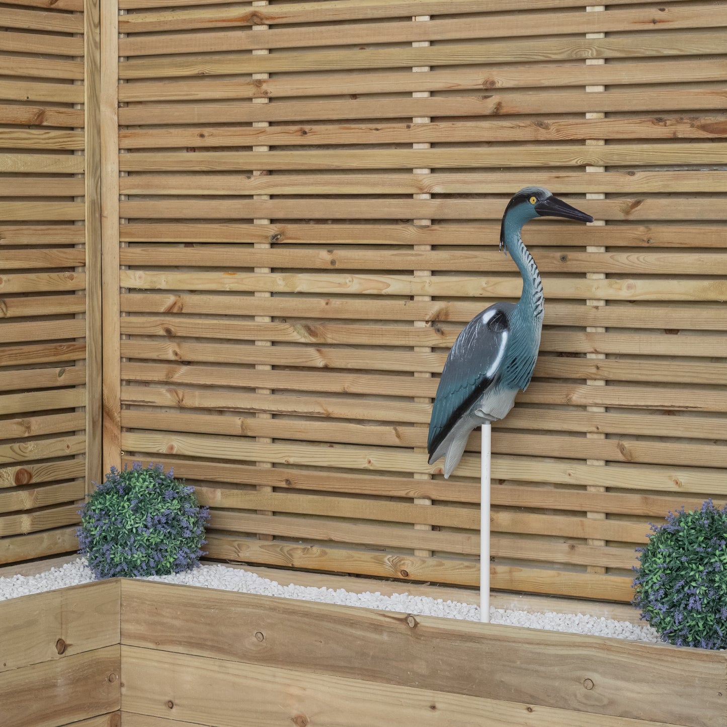65cm Tall Plastic Heron Bird Deterrent Garden Pest Control Ornament