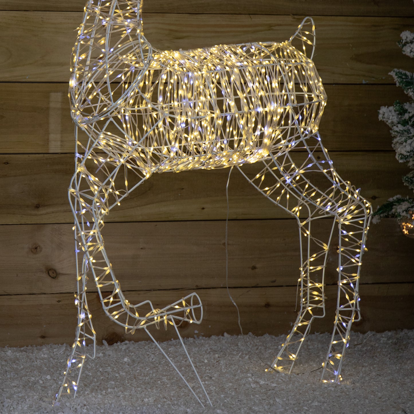 1.3m Light up FlexiBrights Christmas Reindeer with 1880 White and Warm White LEDs