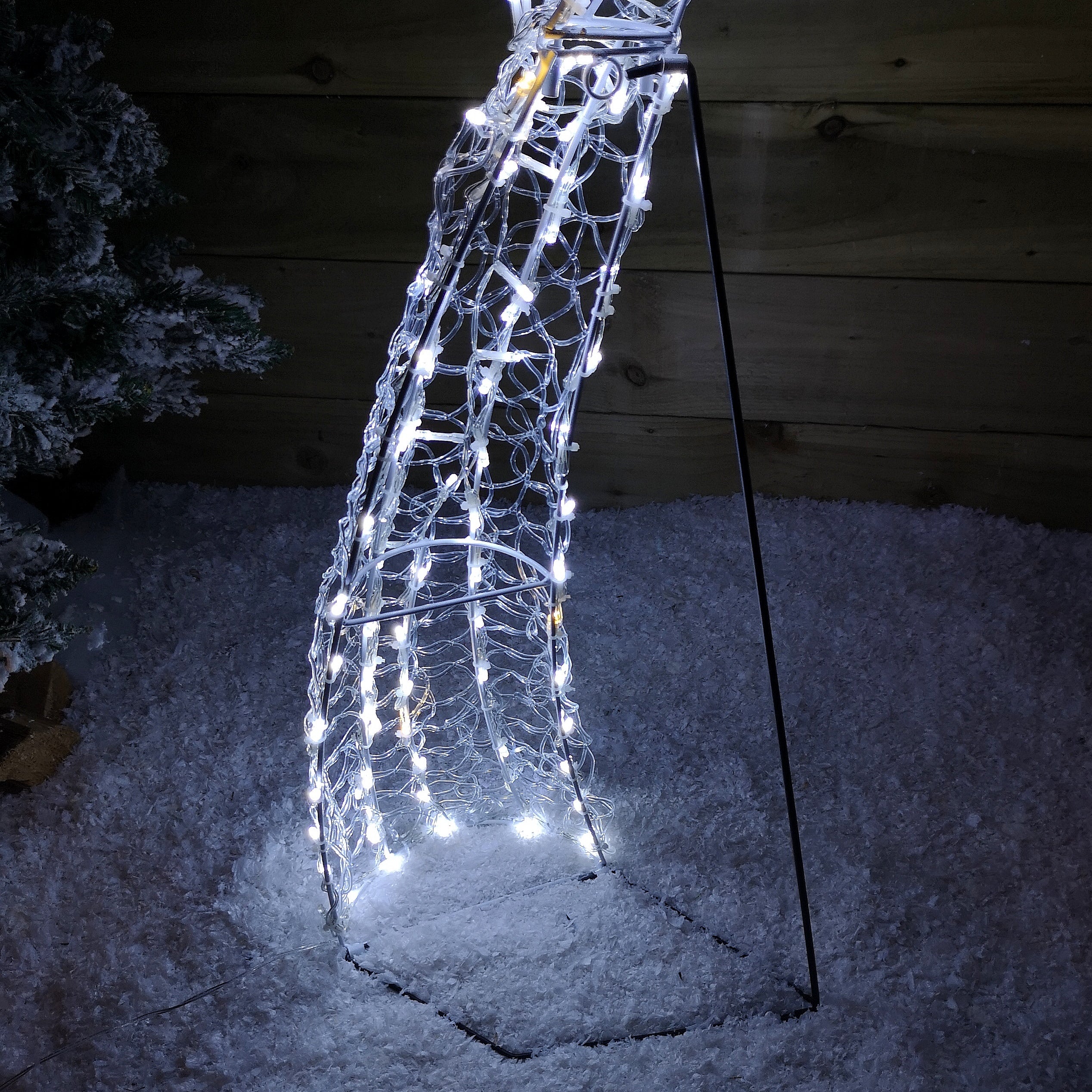 90cm Light up Soft Acrylic 2D Shooting Christmas Star with 160 LEDs in White & Warm White