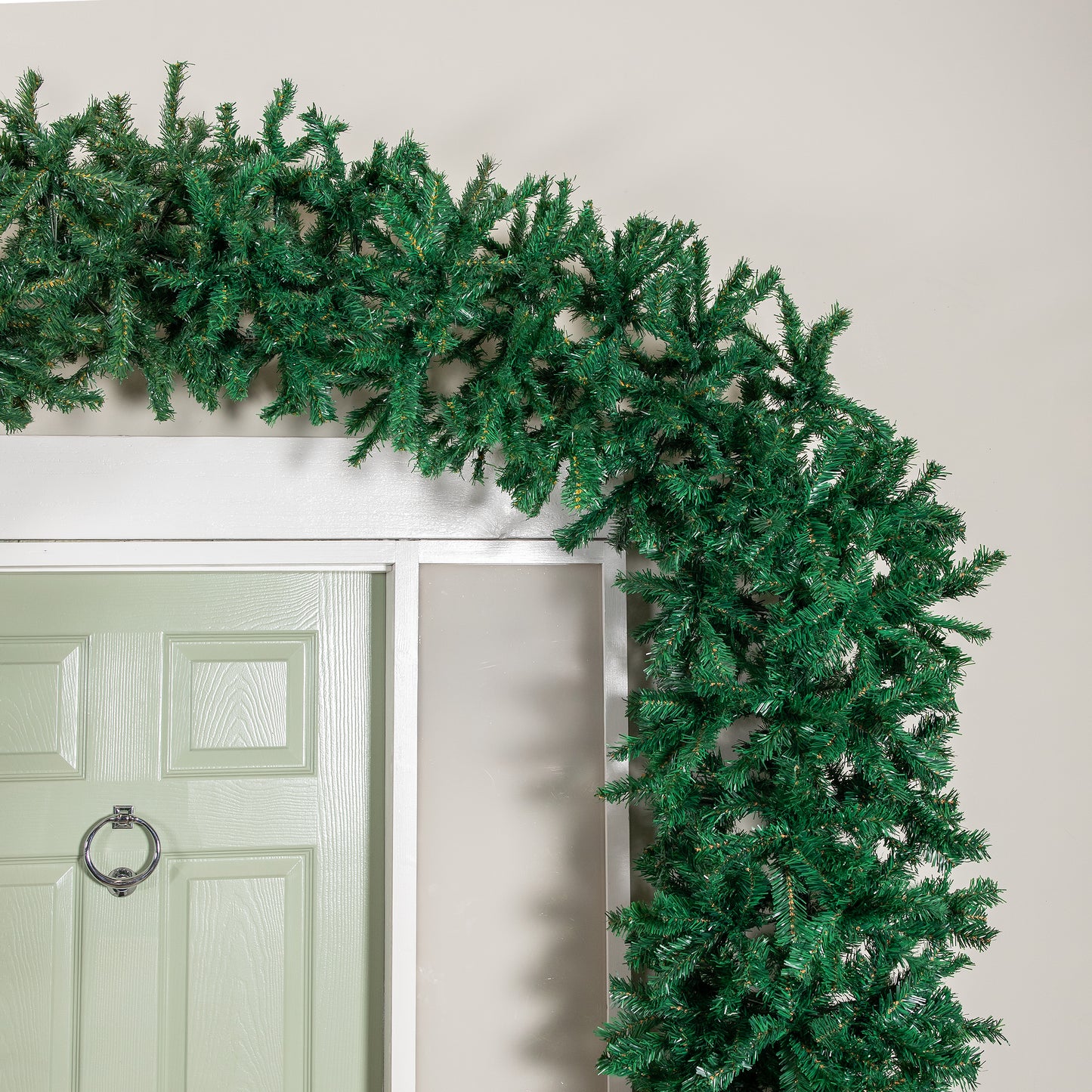 8ft (2.55m) Samuel Alexander Double Door Plain Green Christmas Tree Arch with 2000 Tips