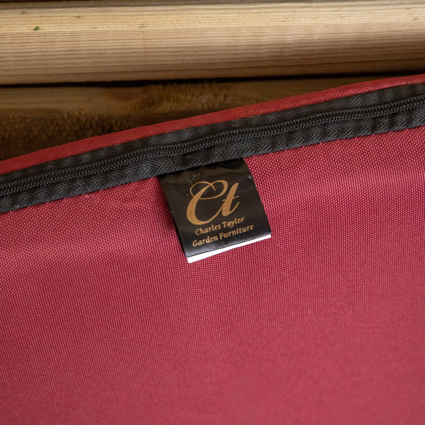 52 x 20cm Back Cushion for Single Wooden Garden Chair in Burgundy