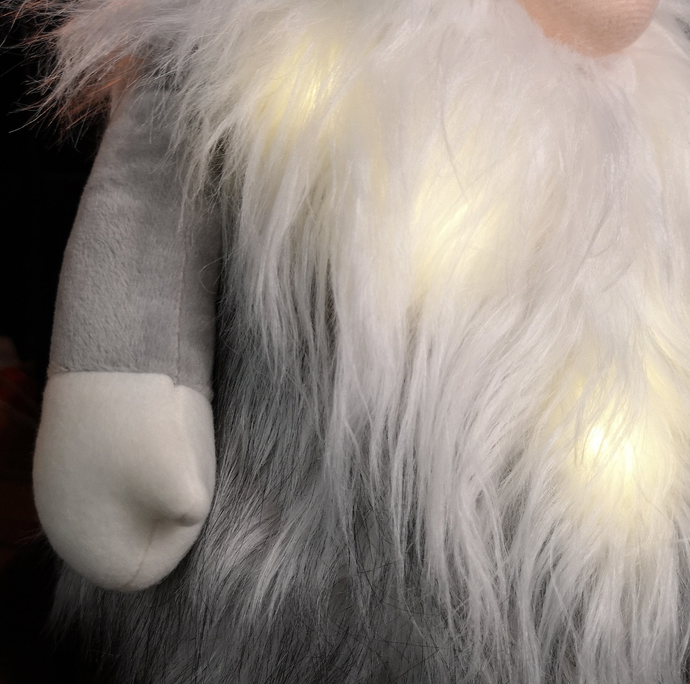 90cm Light up Standing Bobbly Glo-Bert Plush Christmas Gonk Decoration in Grey