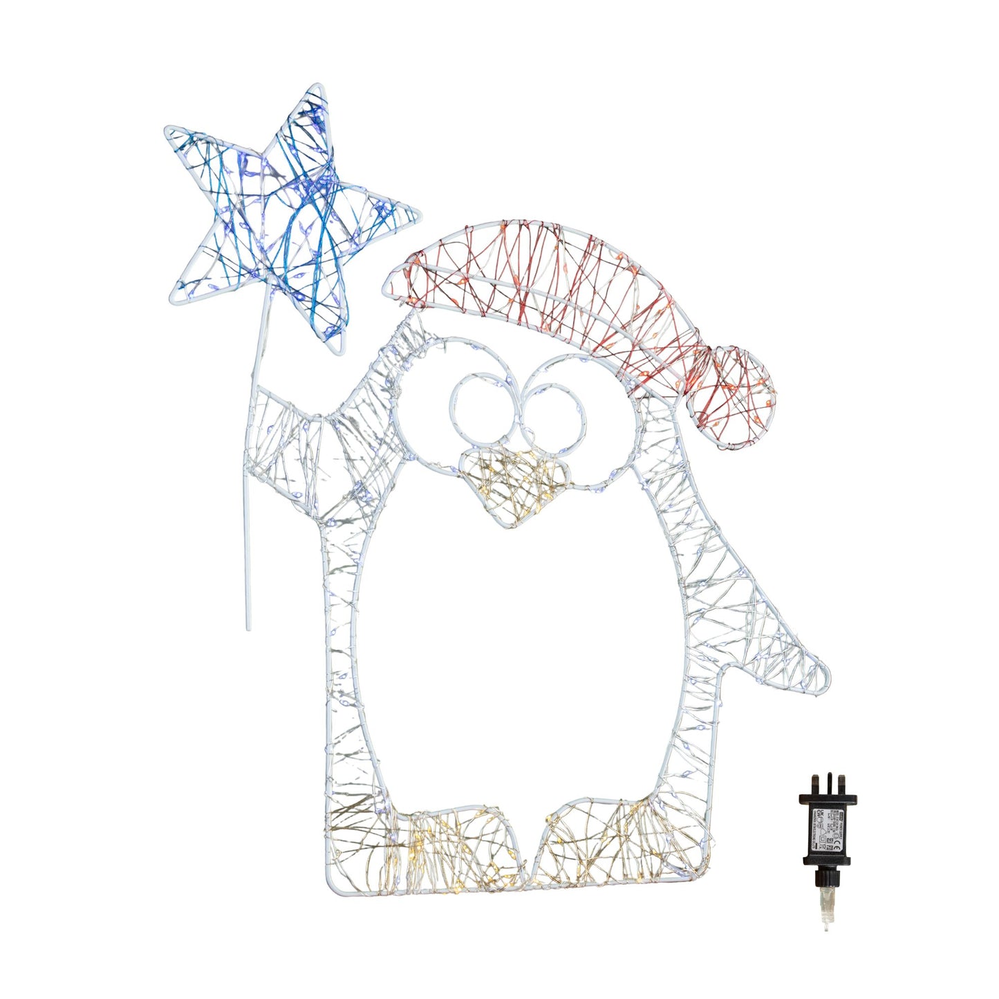 52cm Light up Christmas Penguin Dewdrop Silhouette with Twinkling LEDs