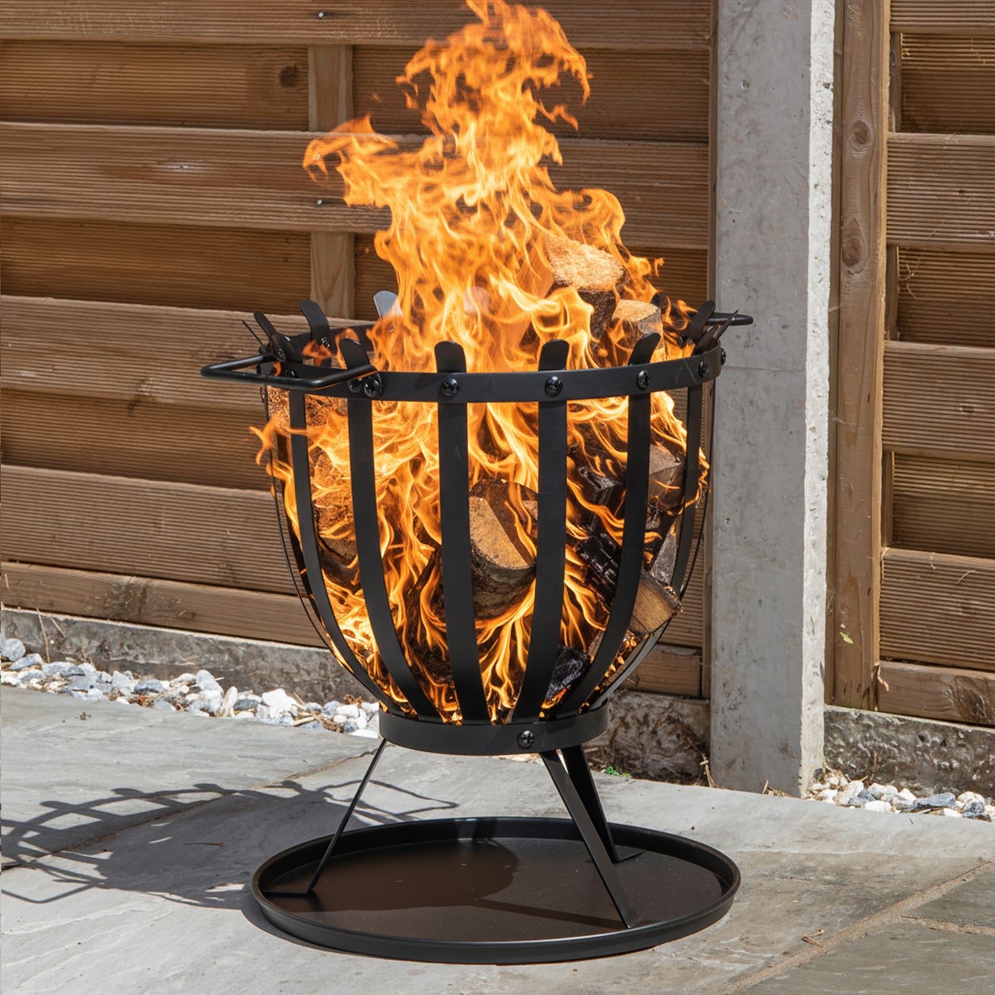 44cm Black Steel El Clasico Outdoor Garden Firebasket