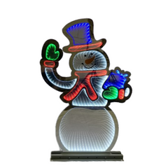 76cm LED Infinity Light Waving Snowman