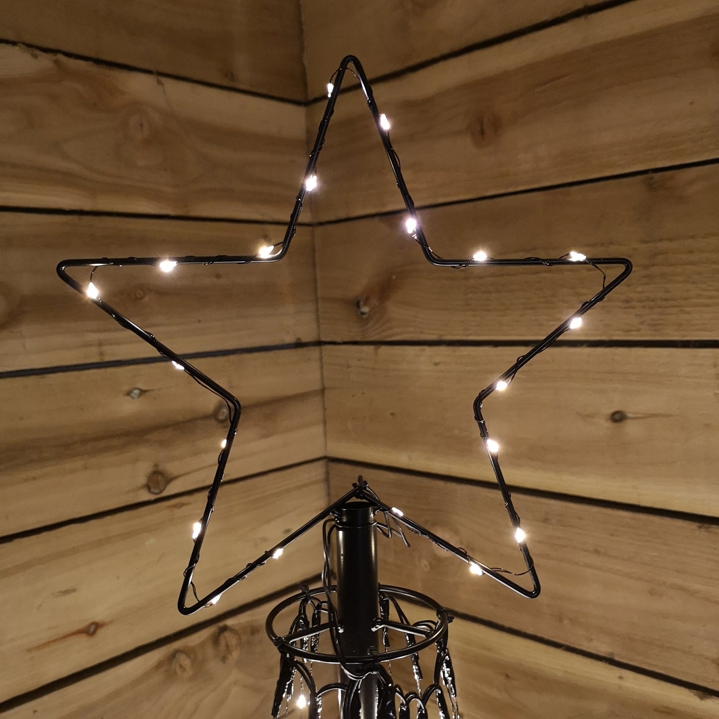 1.85m Snowtime Christma Maypole Tree 560 Flashing Wire Lights