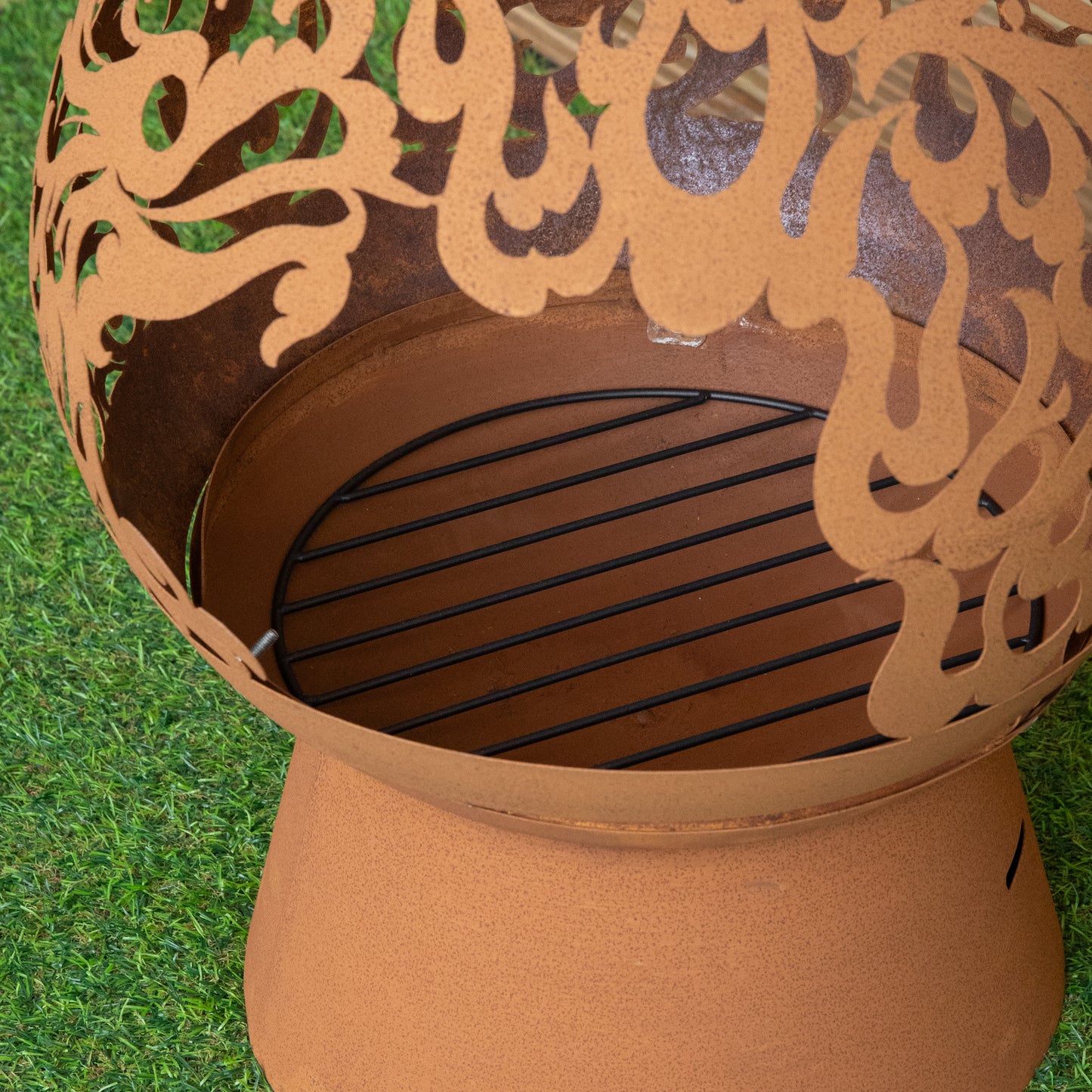 57cm Steel Helios Fireglobe Outdoor Garden Fire Pit