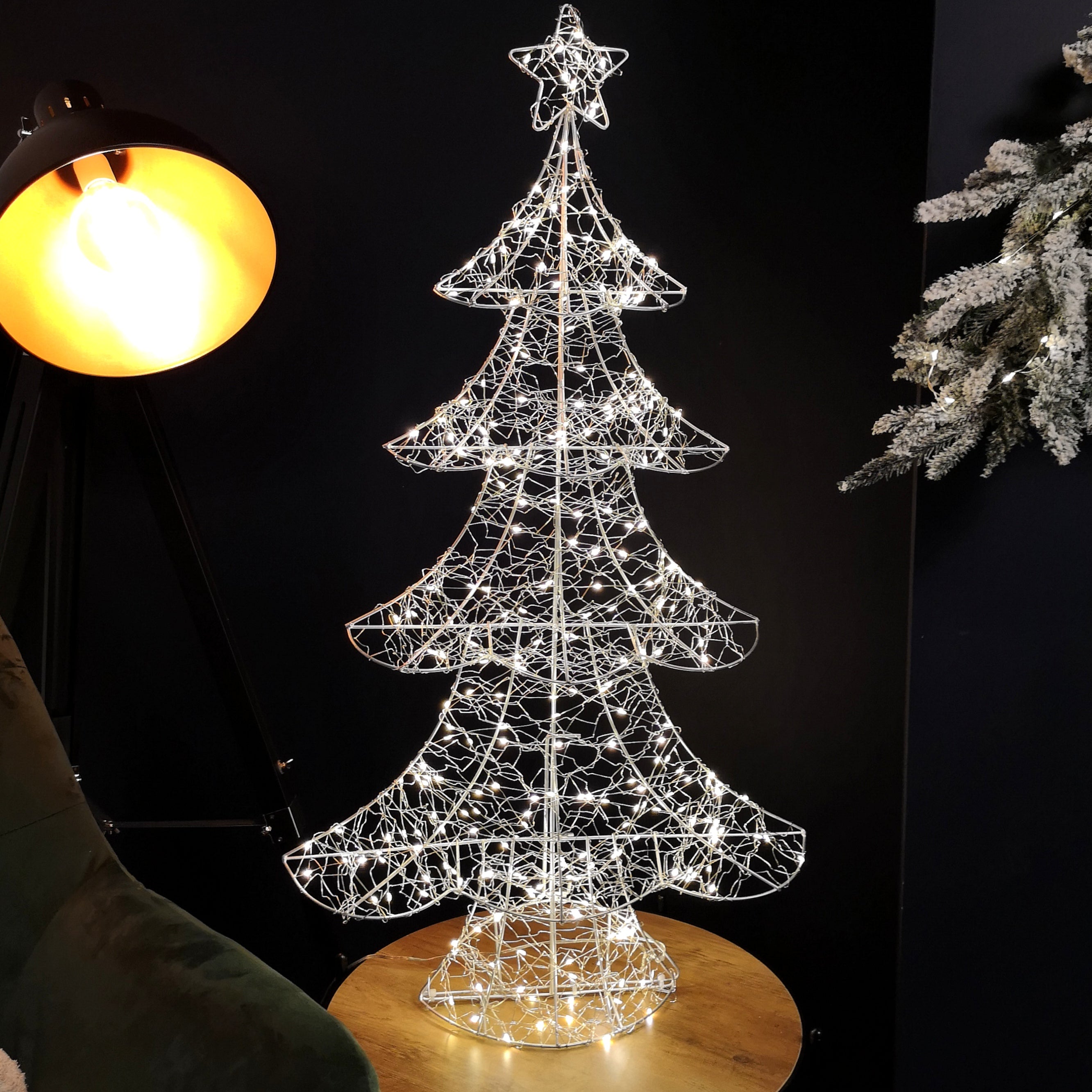 90cm Light Up Tree Christmas Decoration with 300 Warm White LEDs