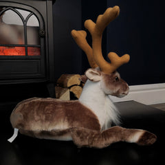 40cm Sitting Fabric Plush Reindeer Christmas Decoration / Ornament