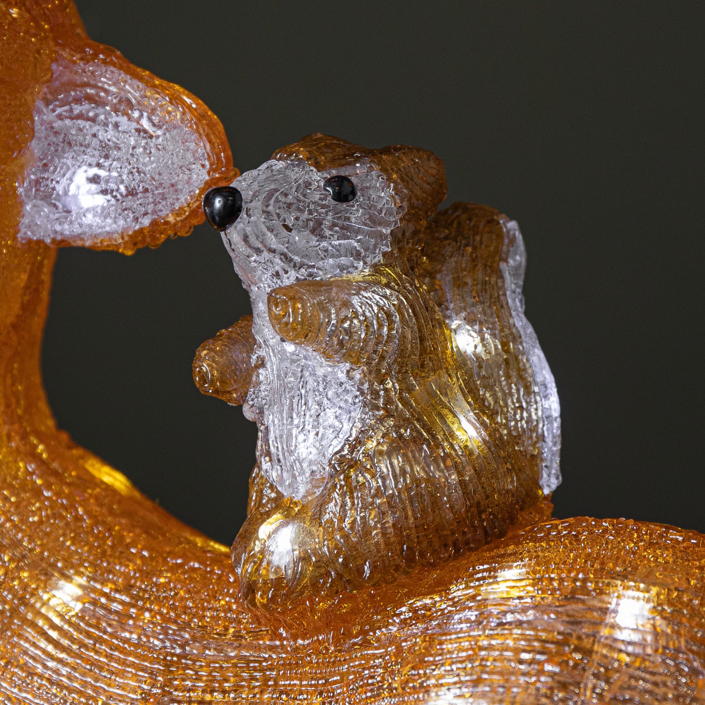 40cm Light up Acrylic Sitting Christmas Deer with Animals and 80 Warm White LEDs