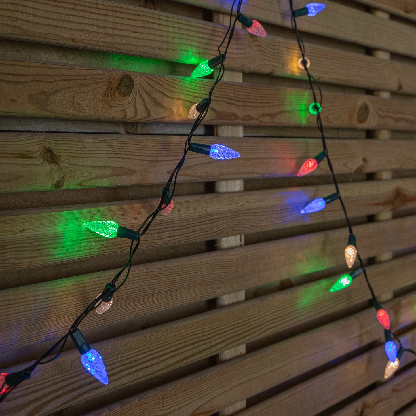 7.5m 150 LED Multi-action Pinecone Christmas Lights in Multi-Coloured