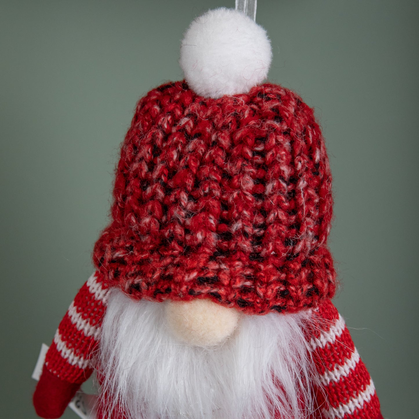 16cm Red Gonk with Bobble Hat Hanging Christmas Pendant Decoration