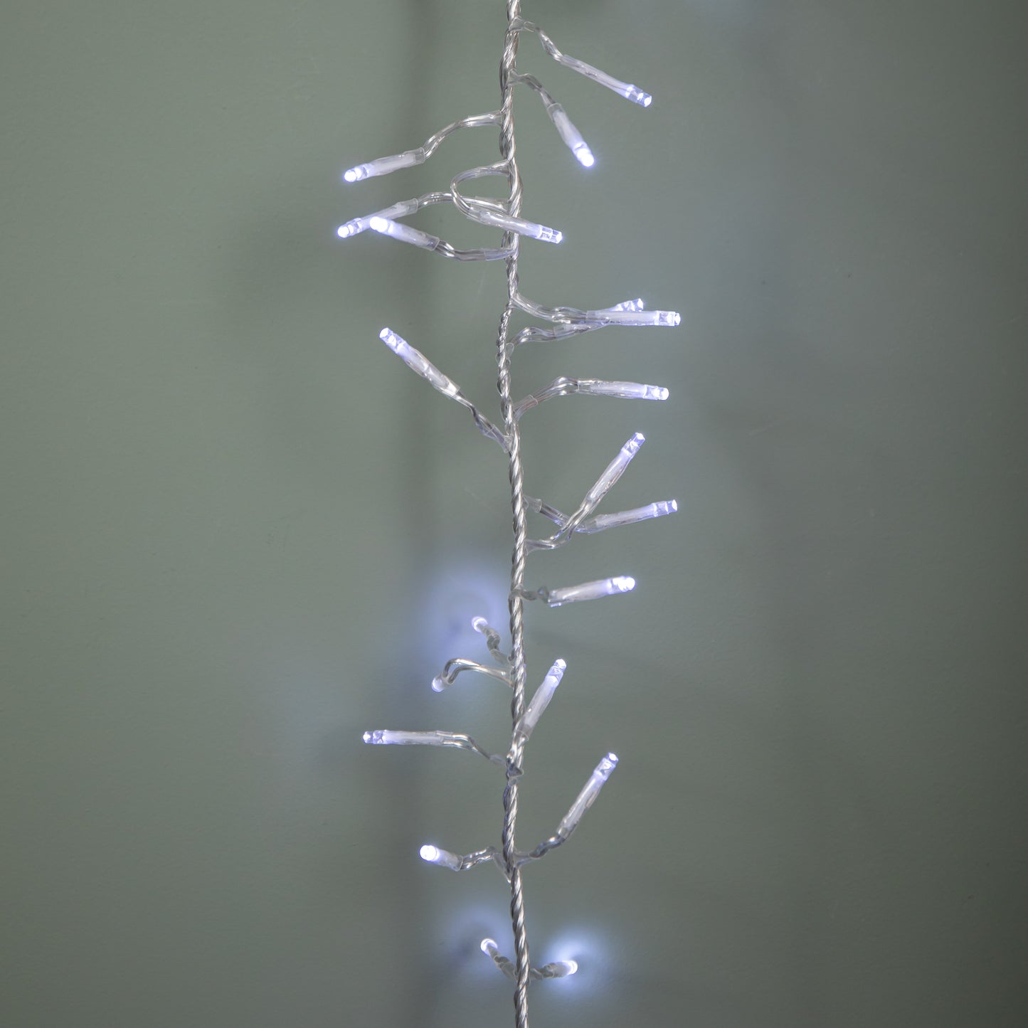 9.3m 720 LED Christmas Cluster String Lights with Timer in White on Clear Cable