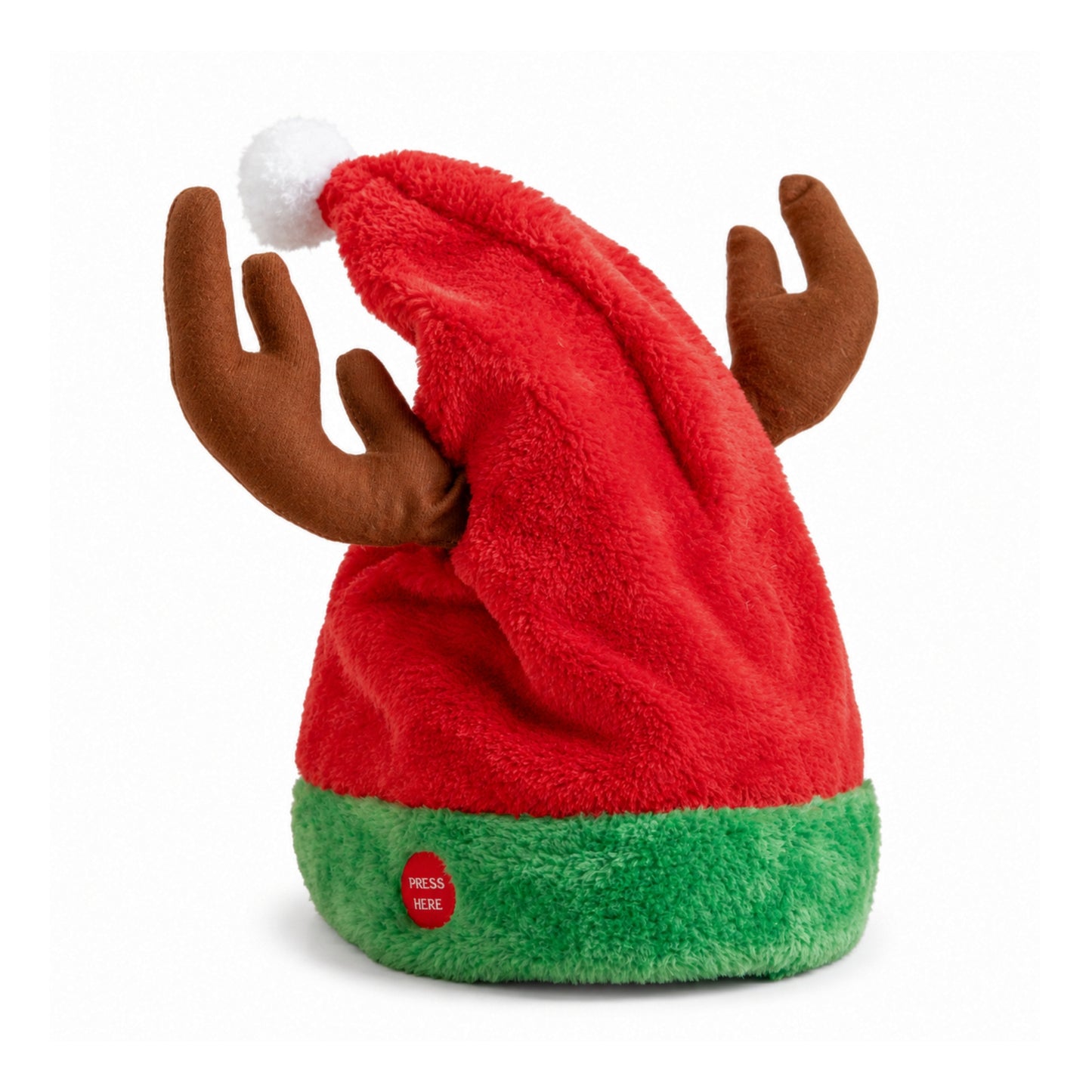 50cm Battery Powered Dancing Santa Hat with Antlers & Festive Music