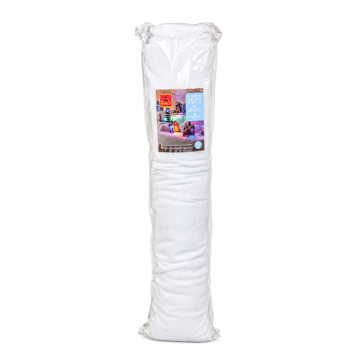 0.9m x 10m Artificial Christmas Faux Snow Drape Indoor Display