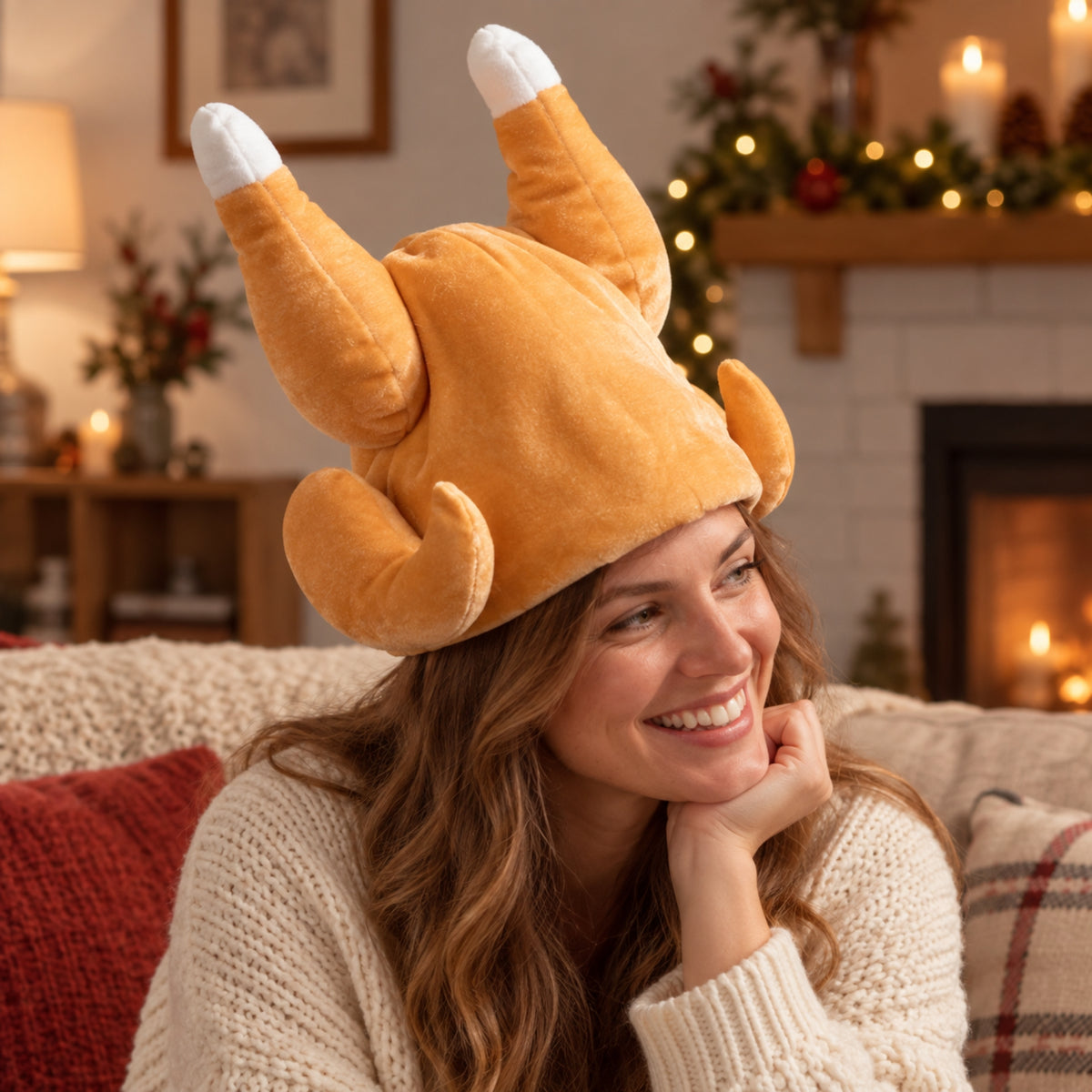 Dancing Turkey Festive Christmas Hat with Music