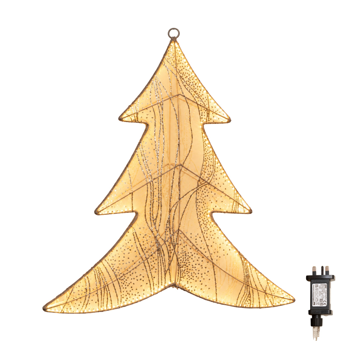 55cm Aura Light Up Christmas Tree Silhouette with Warm White LEDs