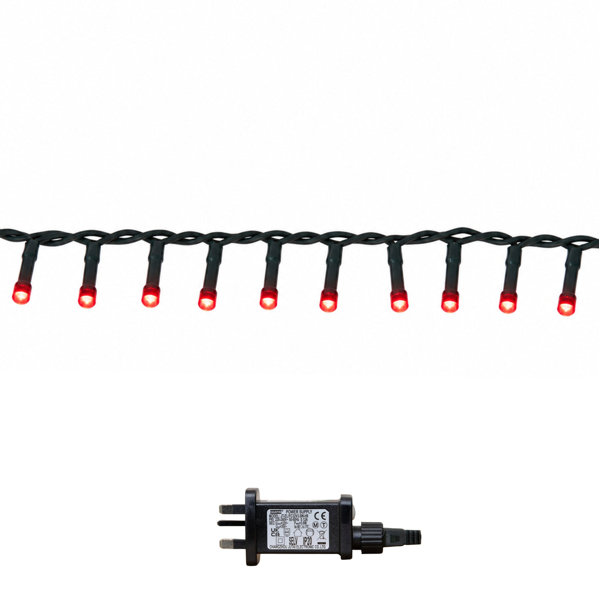 9m 360 LED BerryBrights Christmas String Lights in Red