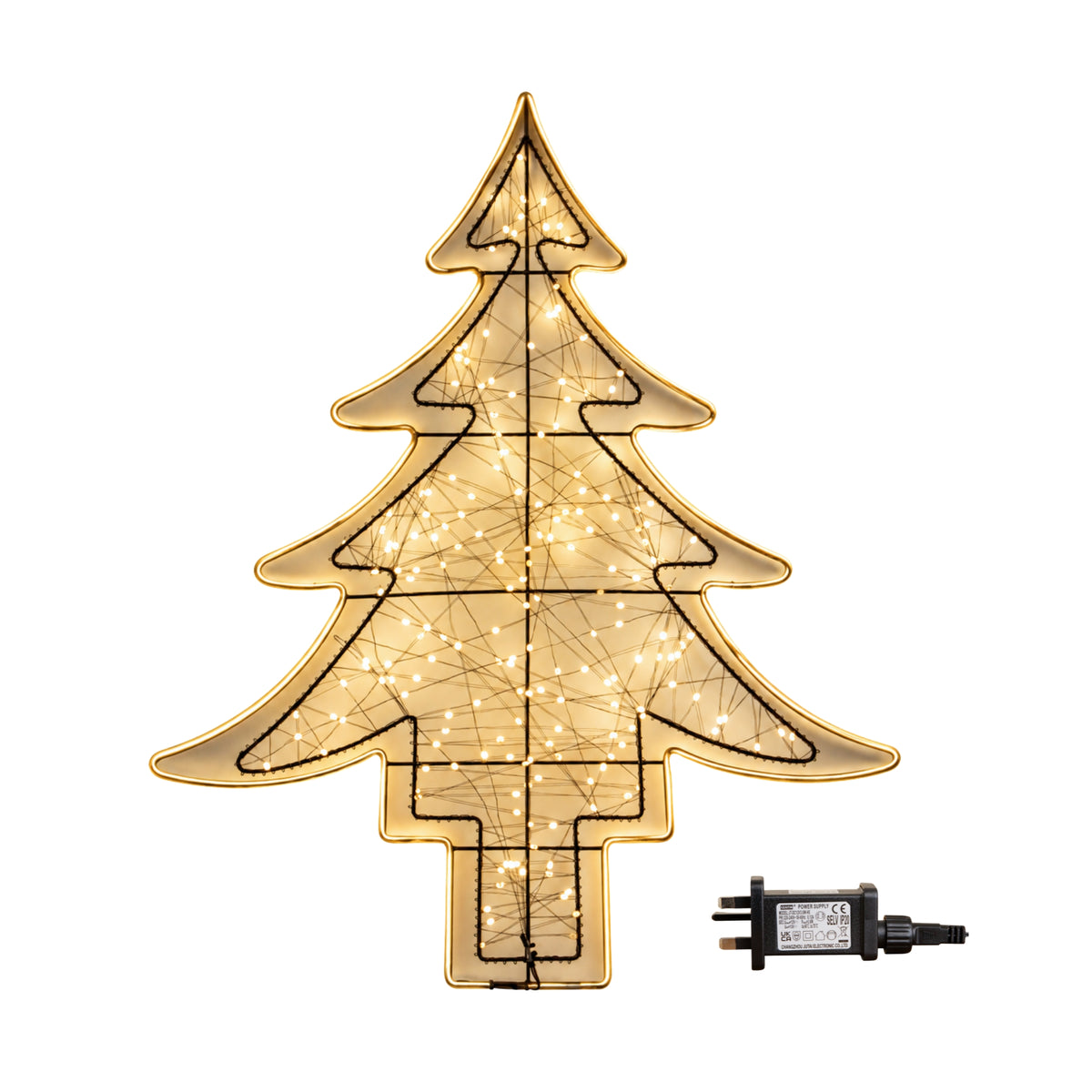 80cm Light up Halo Christmas Tree Decoration with Warm White LEDs