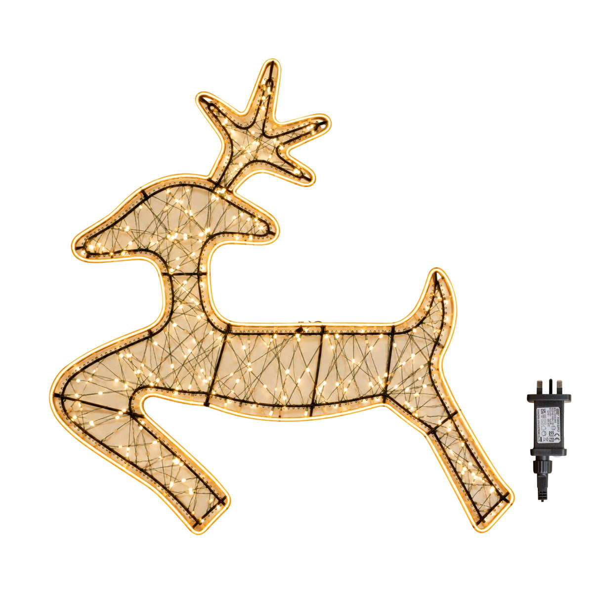 79cm Light up Halo Christmas Reindeer Decoration with Warm White LEDs