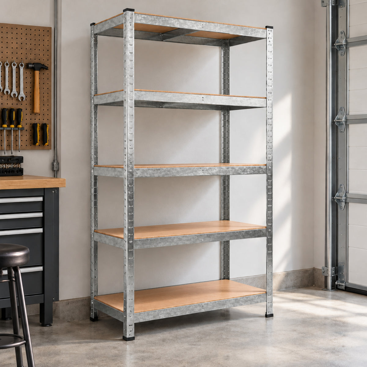 0.9m x 1.8m 5 Tier Heavy Duty Metal Shelving Storage Racking Unit