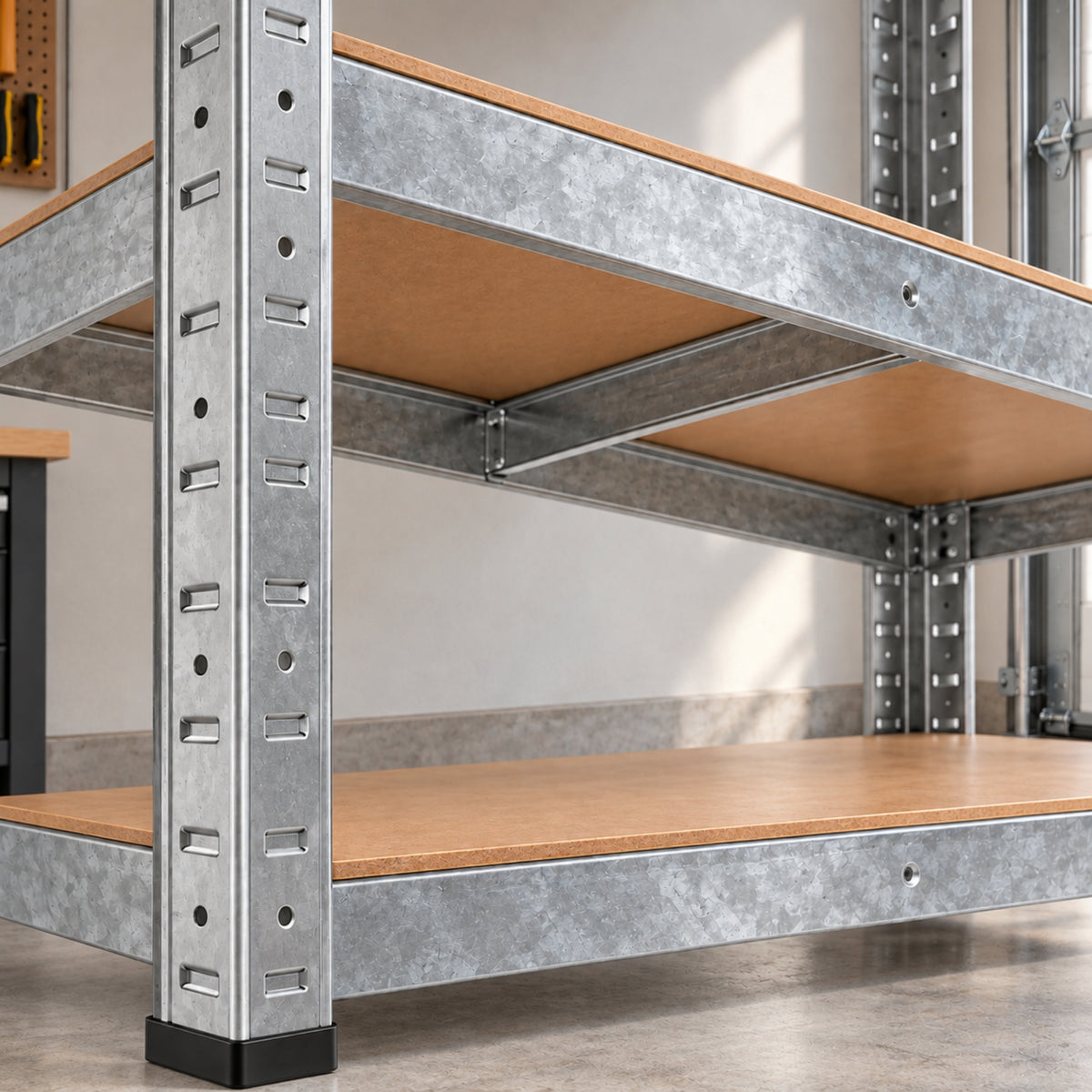 Set of 2 0.9m x 1.8m 5 Tier Heavy Duty Metal Shelving Storage Racking Unit