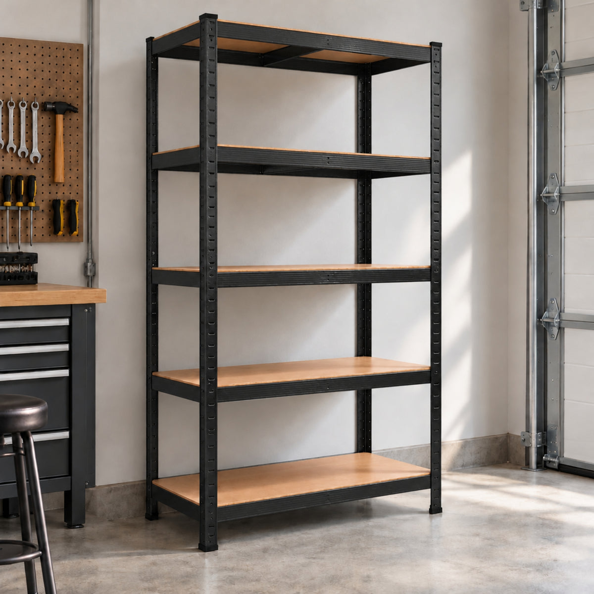 Garage Shelving 90cm Wide & 180cm High Heavy Duty 5 Tier Multipurpose Metal Racking Unit  / Warehouse Shelving Storage