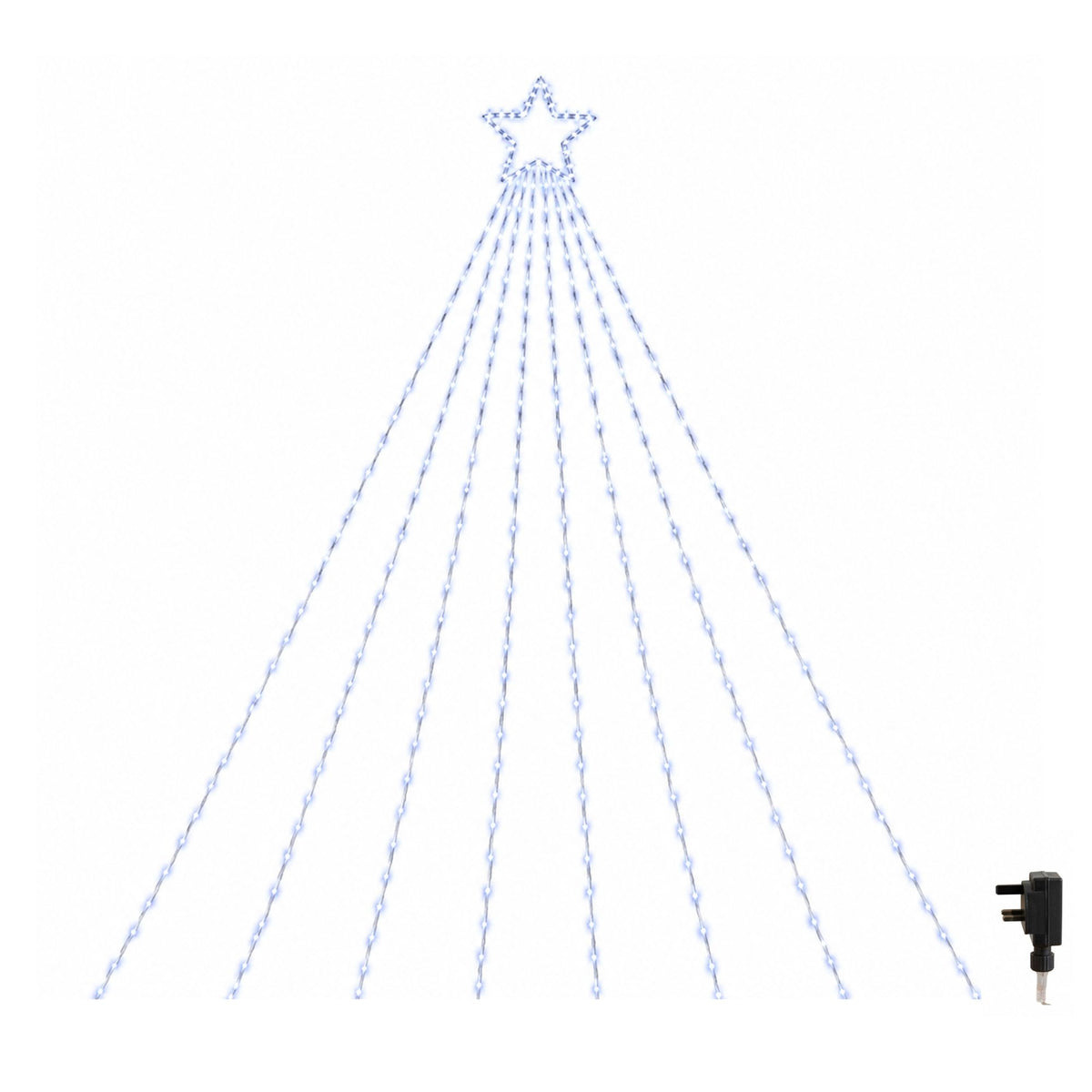 3m Two Tone Shooting Star Christmas Lights with 400 Cool White & Warm White LEDs