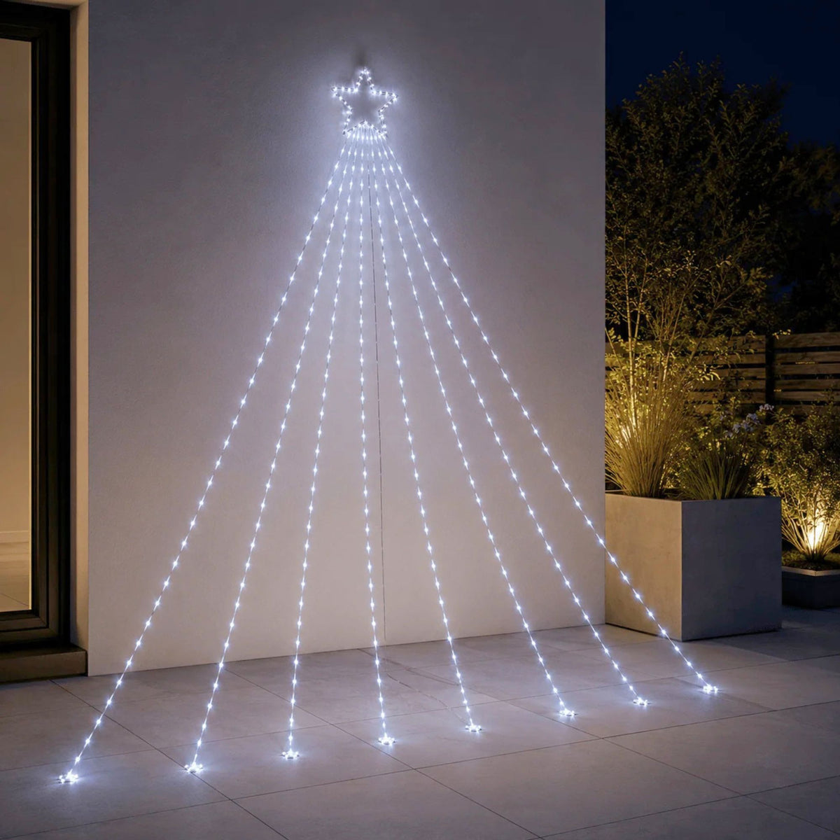 3m Two Tone Shooting Star Christmas Lights with 400 Cool White & Warm White LEDs